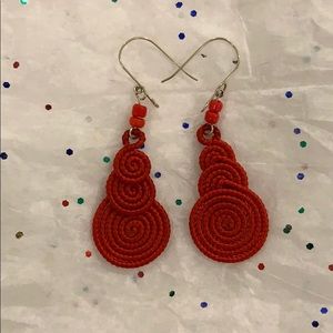 Authentic red earrings